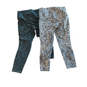 ATHLETA Lot of 2 Salutation Stash Pocket II 7/8 Tight Womens M Floral Pattern